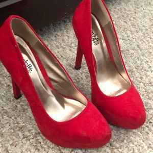 Charlotte russe red high heel pump